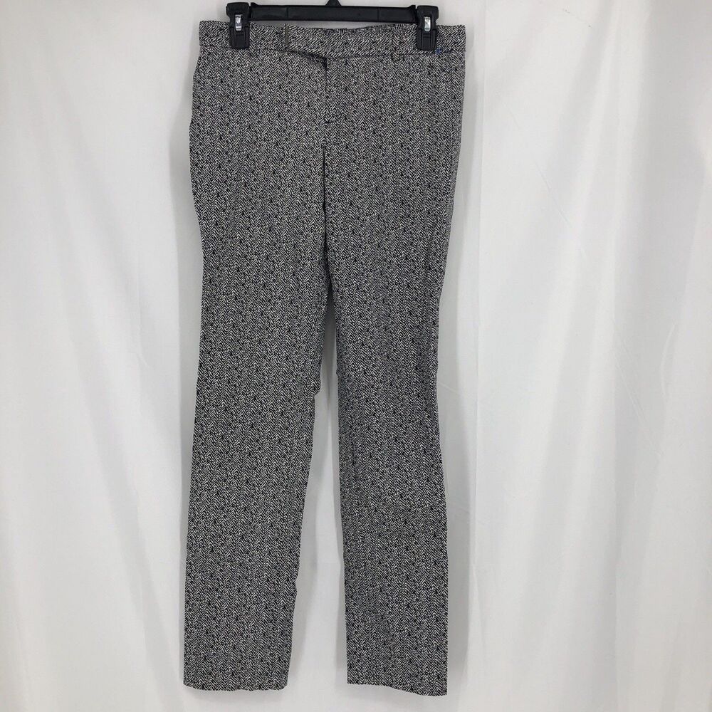 Calvin Klein Dress Pants Womens Size 6 Black White Pattern Slim Work Office